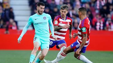 El Andorra, en el partido ante el Granada.