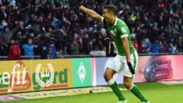 Franco di Santo celebra el segundo gol del Werder Bremen.