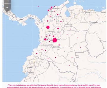 Mapa por departamentos