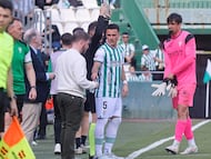 Iker Álvarez, antes de su reaparición en el partido contra el Sanse