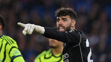 David Raya, jugador del Arsenal, durante el partido ante el Brighton.