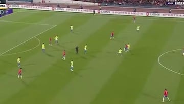 Osorio desarma a Brasil y levanta a todo el Nacional con este jugada brillante: era golazo de Chile