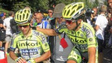 Majka y Contador, en la edici&oacute;n 2015 del Tour.