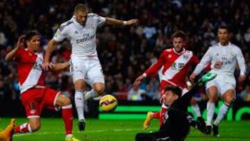Imagen del partido de la primera vuelta entre el Real Madrid y el Rayo.