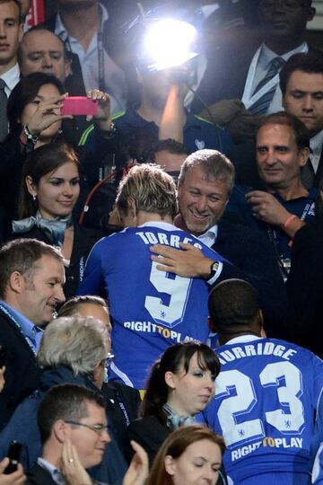 Abramovich, con Fernando Torres, el cuarto fichaje más caro de la historia del Chelsea.