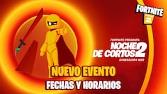 Evento Noche de Cortos 2 en Fortnite: fechas, horarios y cómo ver online