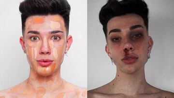 El youtuber James Charles, muy criticado por crear un maquillaje de víctima de maltrato