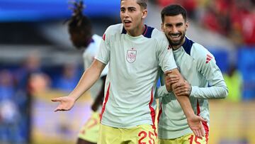 Fermín y Baena, con la Selección absoluta.