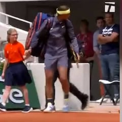 El 'déjà vu' de Nadal al entrar a la pista: no le hizo ninguna gracia...