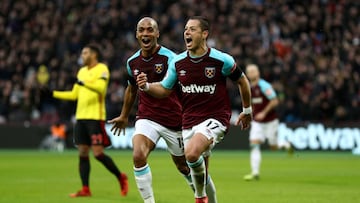 Gol de Chicharito Hernández abrió la llave para el triunfo del West Ham