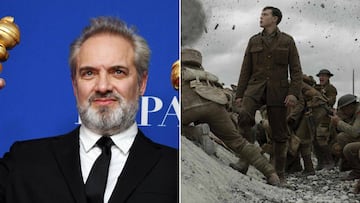 Sam Mendes y una imagen promocional de 1917