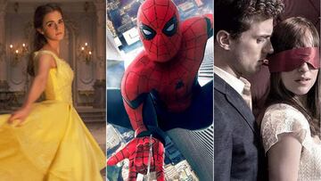 La Bella y la Bestia, Spiderman o 50 sombras más oscuras, entre las películas más esperadas de 2017.