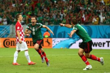 Mexico beat Croatia 1-3 in Group A of the 2014 World Cup, with Andrés Guardado scoring the second.