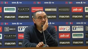 El momento de tensión de Sarri con un periodista tras la derrota