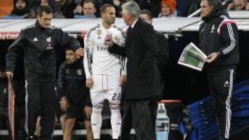 Jesé, antes de entrar al campo.