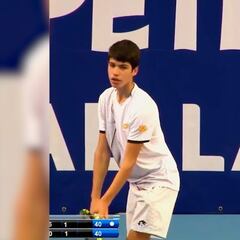 El vídeo de Alcaraz con 13 años que te dejará boquiabierto por su nivel en la pista