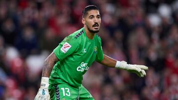 Álvaro Valles, defendiendo la portería de Las Palmas