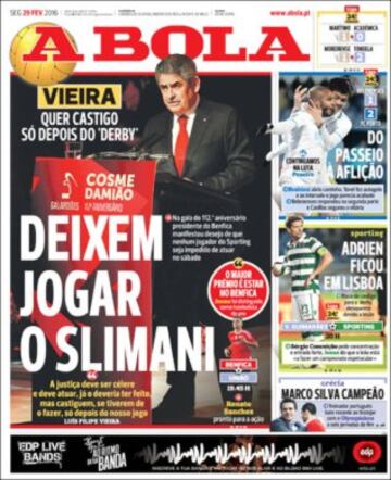 Portadas de la prensa mundial