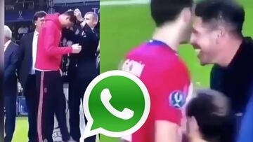El GIF viral sobre las risas de Simeone y Courtois en el estadio