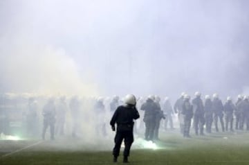 Suspendido el Panathinaikos-Olympiacos antes de empezar