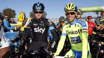 Primera foto del año de Alberto Contador y Chris Froome