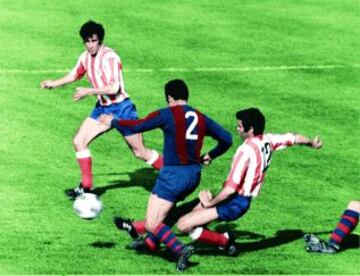 Atlético de Madrid-Barcelona. Luis Aragonés and Irureta.