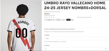 Camiseta de James Rodríguez en el Rayo Vallecano: cuánto cuesta y dónde se puede comprar