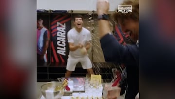 Alcaraz, desatado como jamás se le había visto: celebró el triunfo por todo lo alto