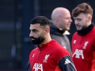 Soccer Football - UEFA Champions League - Liverpool Training - AXA Training Centre, Liverpool, Britain - December 8, 2025 Liverpool's Mohamed Salah during training Action Images via Reuters/Jason Cairnduff