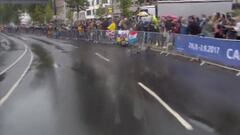 Valverde y la caída que lo deja fuera del Tour el primer día