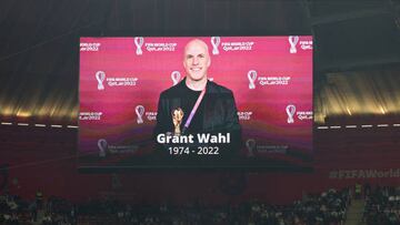 AL KHOR, QATAR - DECEMBER 10: Stadium anouncement that US Journalist Grant Wahl has died before the FIFA World Cup Qatar 2022 quarter final match between England and France at Al Bayt Stadium on December 10, 2022 in Al Khor, Qatar. (Photo by Richard Sellers/Getty Images)