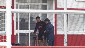 Diego Carlos, con Lopetegui.