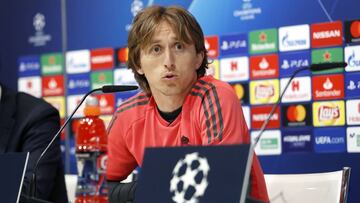 Modric, en la rueda de prensa previa al Real Madrid-Ajax. Habló de Cristiano, Bale, Vinicius...