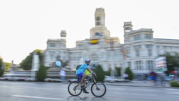 Imagen de un cicloturista durante la Fiesta de la Bicicleta de 2019.