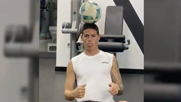 Así entrena James mientras el Real Madrid está en cuarentena