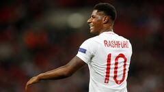 Rashford durante un partido con la selecci&oacute;n de Inglaterra.