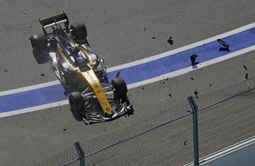 Jolyon Palmer durante el accidente