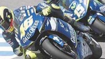 <b>PIQUE. </b>Rossi y Sete Gibernau tuvieron un gran duelo en Jerez.