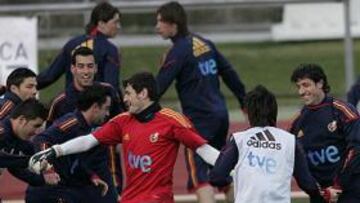<b>BUEN AMBIENTE. </b>Los jugadores disfrutaron del primer entrenamiento en Las Rozas.