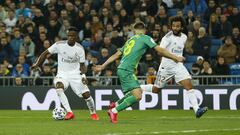 Vinicius, durante el partido contra la Real.