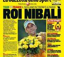 La Gazzetta se tiñó de amarillo en homenaje al Tiburón Nibali