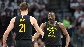 The Golden State Warriors saw Steph Curry leave the game in the second quarter but they rallied to hold off the Timberwolves to take Game 1 in Minnesota.