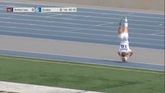 Watch incredible soccer sideline throw-in goal!