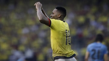 El defensa colombiano del Palmeiras, Yerry Mina, fichar&aacute; por el Barcelona en enero.