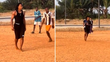 Descalzo, en pleno partido y desde África: la imagen de Koundé que se ha hecho viral