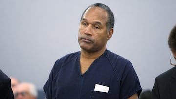 (FILES) This file photo taken on December 4, 2008 shows OJ Simpson during sentencing at the Clark County Regional Justice Center in Las Vegas, Nevada.
Disgraced American football star O.J. Simpson, whose racially charged 1995 murder trial riveted the nation, is expected to be released from prison as early as October 2,, 2017 after nine years behind bars for armed robbery. Simpson, 70, plans to relocate to Florida following his release from the Lovelock Correctional Center, the medium-security prison in Nevada where he has been serving his sentence, said his lawyer, Malcolm LaVergne. / AFP PHOTO / GETTY IMAGES NORTH AMERICA / STR