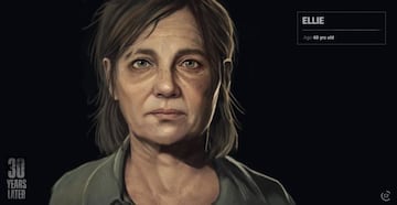 Ellie con 49 años, según la recreación de esta artista.