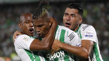 Danovis Banguero en un partido de Atlético Nacional.