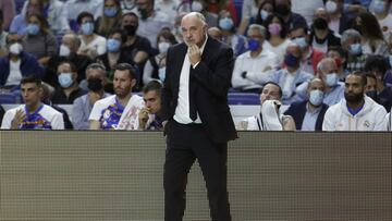 13/10/21 PARTIDO BALONCESTO BASKET
 EUROLEAGUE REGULAR SEASON ROUND 03
 REAL MADRID - MONACO 
 PABLO LASO ENTRENADOR  