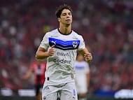 Oliver Torres of Monterrey during the 14th round match between Atlas and Monterrey as part of the Liga BBVA MX Varonil, Torneo Clausura 2026 atJalisco Stadium, on April 11, 2026 in Guadalajara, Jalisco, Mexico.